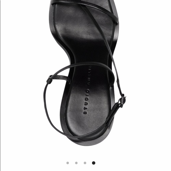 Studio Amelia Filament 90inch heel sandal - Black leather - Picture 3 of 4